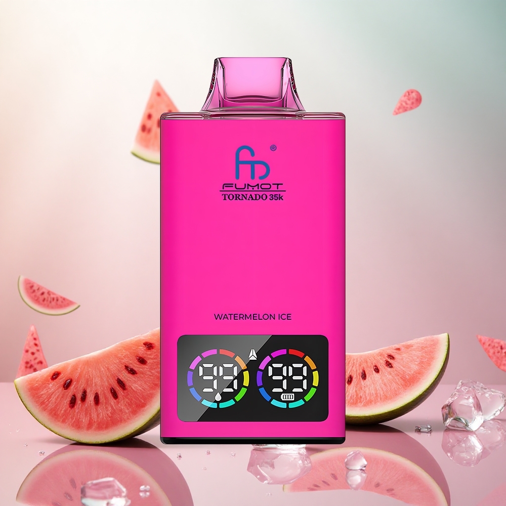 Lubenica Led Fumot Tornado 35K 35000 Puffs Slovenija vape Dual Mesh Coil