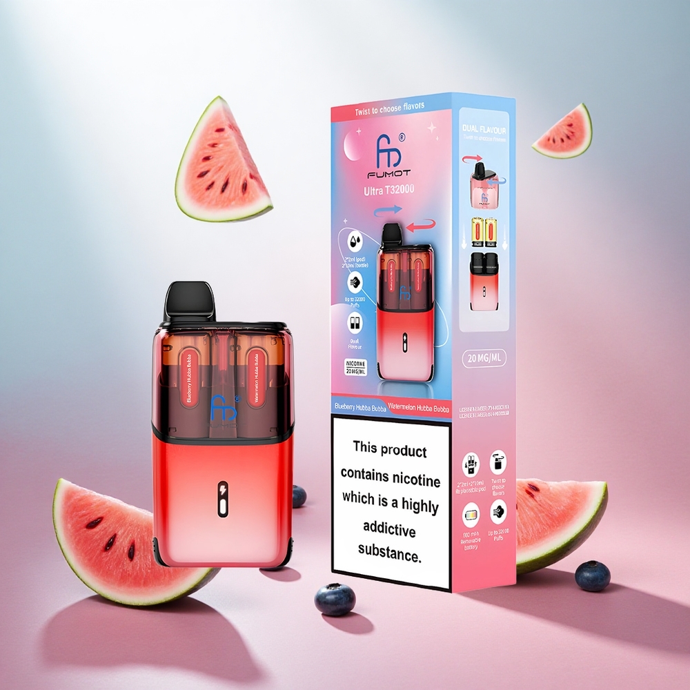 Borgočnica in Lubenica Hubba Bubba Fumot Ultra T32000 32000 potegov Slovenija vape Tip-C Hitro Polnjenje