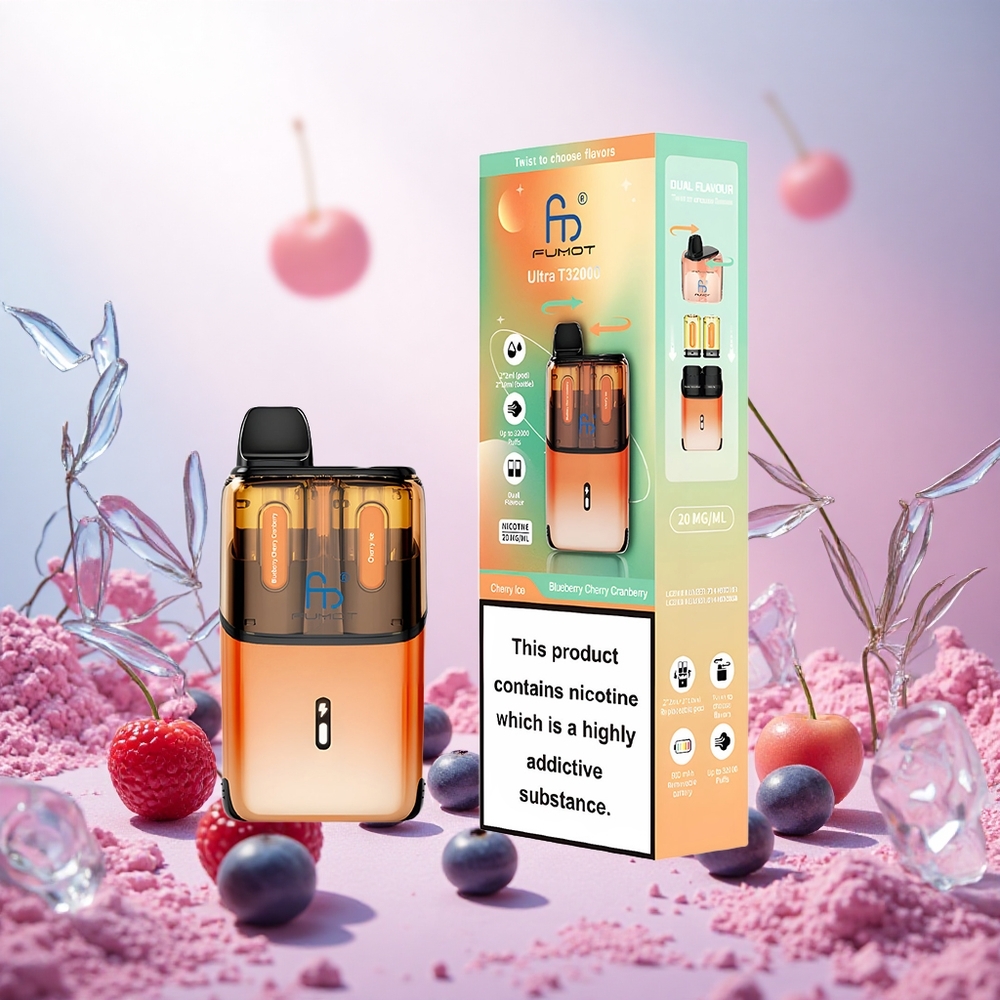 Borostnica Češnja Ledena Fumot Ultra T32000 32000 potegov Slovenija vape Tip-C Hitro Polnjenje
