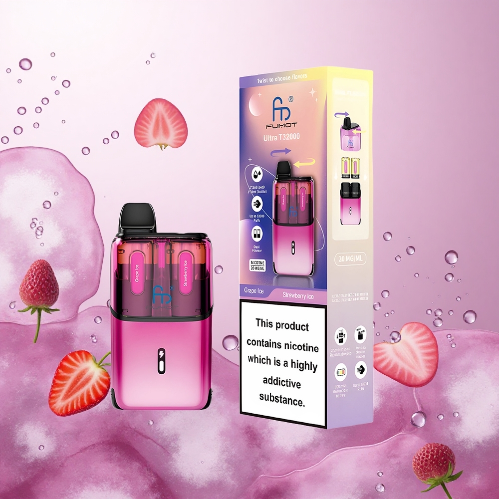 Grozdni Led - Jagodni Led Fumot Ultra T32000 32000 Puffs Slovenija vape Tip-C Hitro Polnjenje