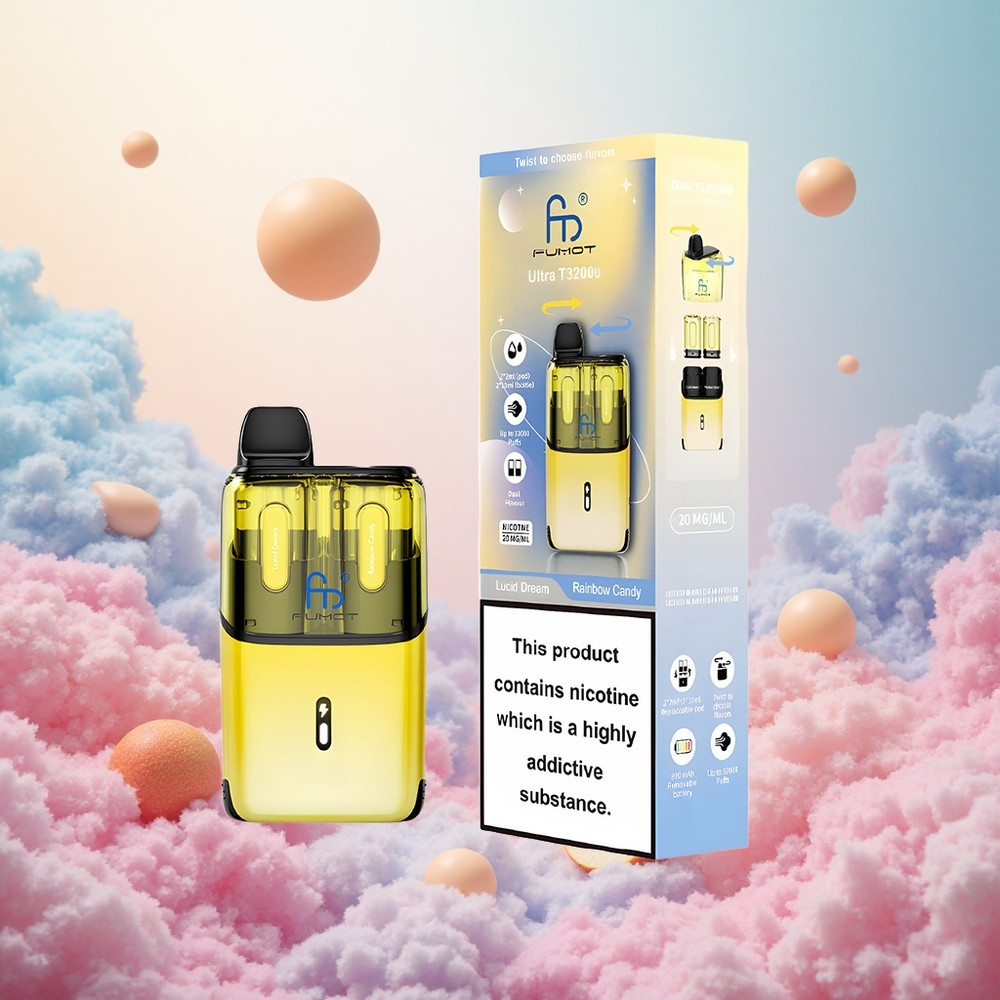 Mavrični bonbon Fumot Ultra T32000 32000 potegov Slovenija vape Mesh Coil