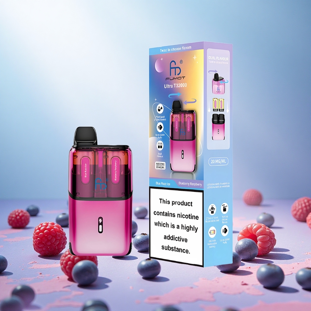 Modra Malina Ledeni Borovnica Fumot Ultra T32000 32000 potegov Slovenija vape Type-C Hitro Polnjenje